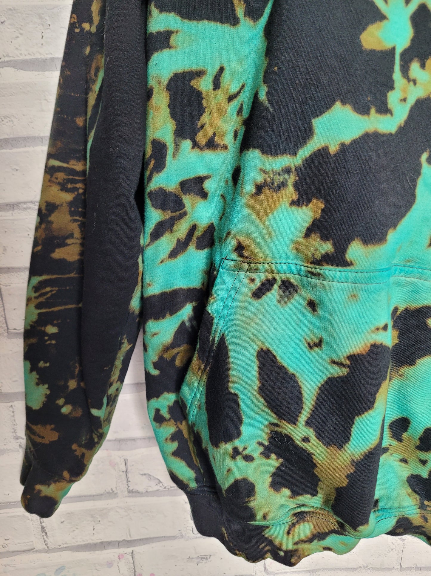 Blue Bleach Tie Dye Hoodie | Ocean Aqua | Unisex Streetwear Vibes