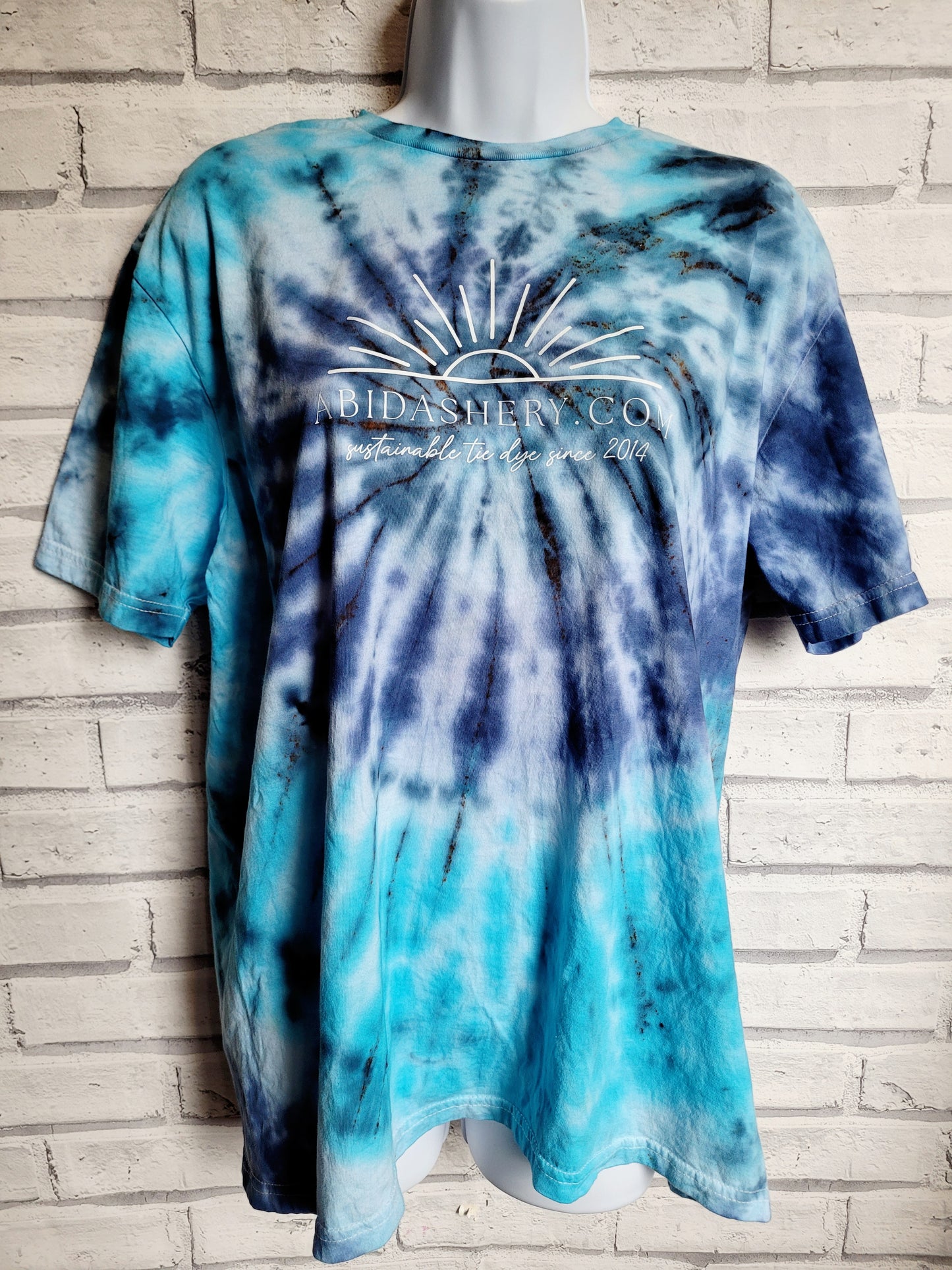 Tie Dye Shirt Men's Organic Cotton Blues