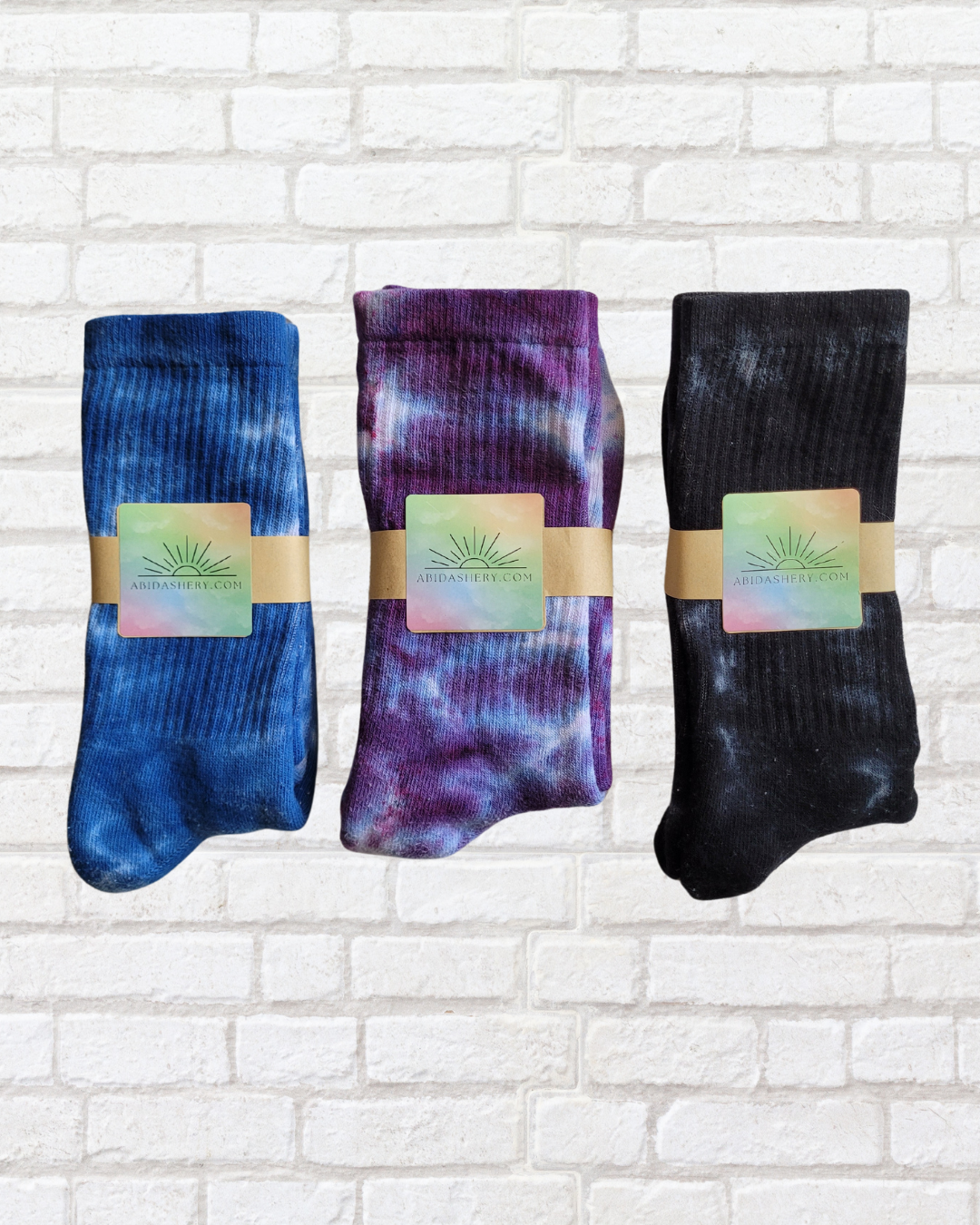 Valentines Gift Set Sustainable Cotton Tie Dye Sports Socks Unisex