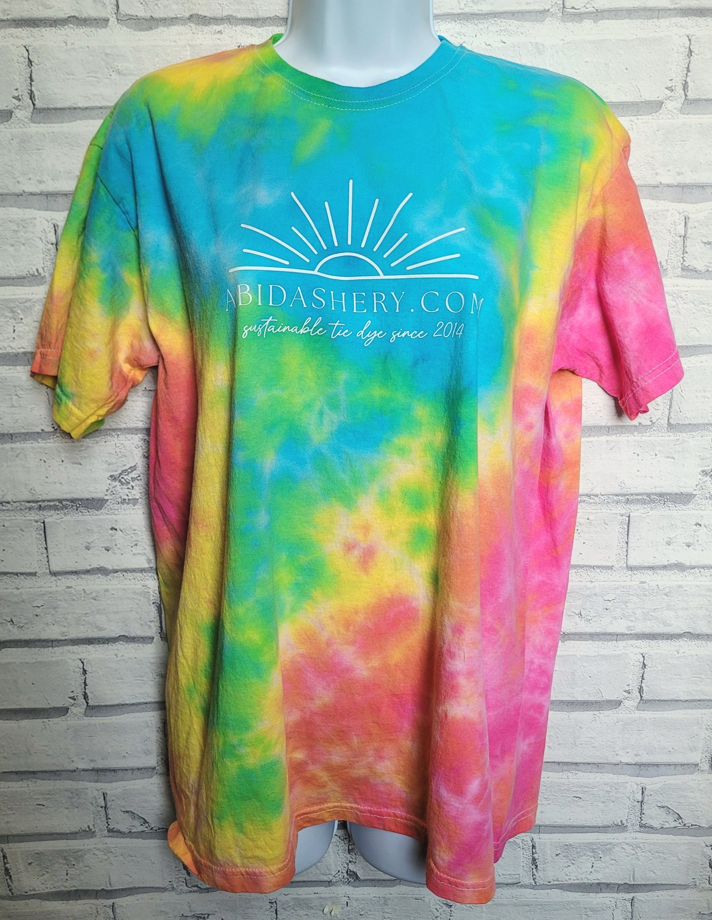 Fiesta Neon Tie Dye Logo T-shirt Organic Cotton