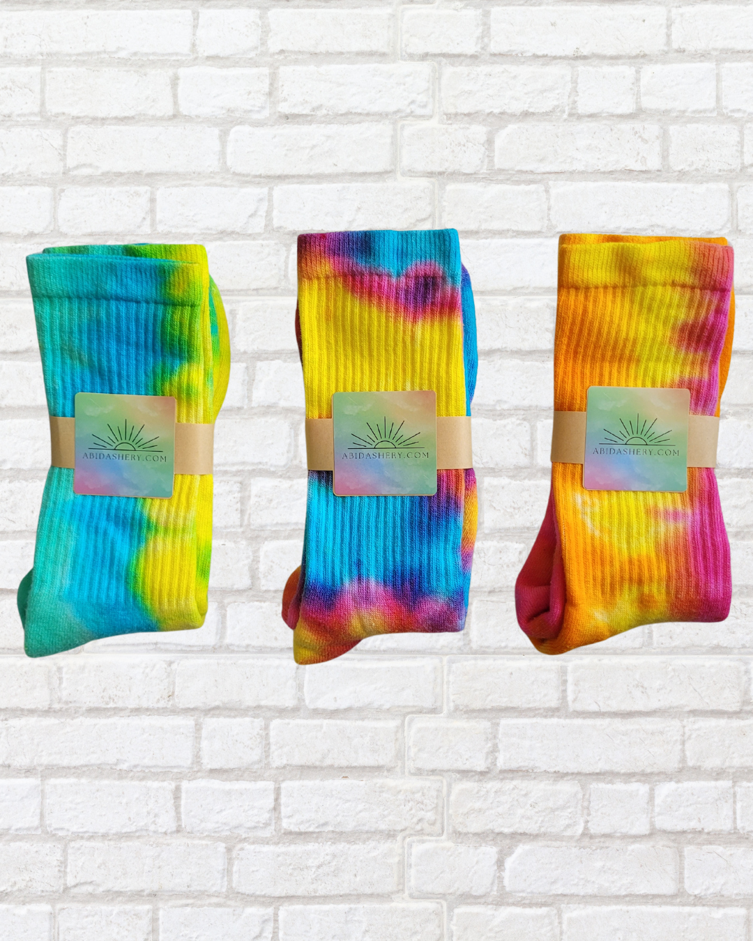 Valentines Gift Set Sustainable Cotton Tie Dye Sports Socks Unisex