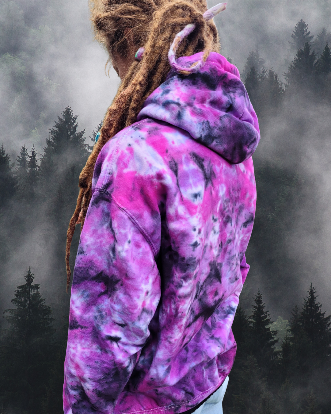 Resting Witch Face Tie Dye Halloween Hoodie | Organic Cotton | Sustainable Fall Fashion