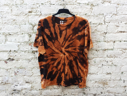 Bleach tie dye t-shirt, men's/unisex. Each tie dye t-shirt is hand dyed to order in the UK by AbiDashery, especially for you, so you won't meet anyone wearing the same shirt - each one is unique!
