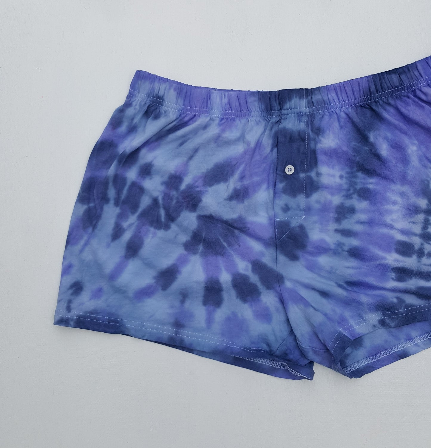 Purple & Blue Tie Dye Men's Boxer Shorts L