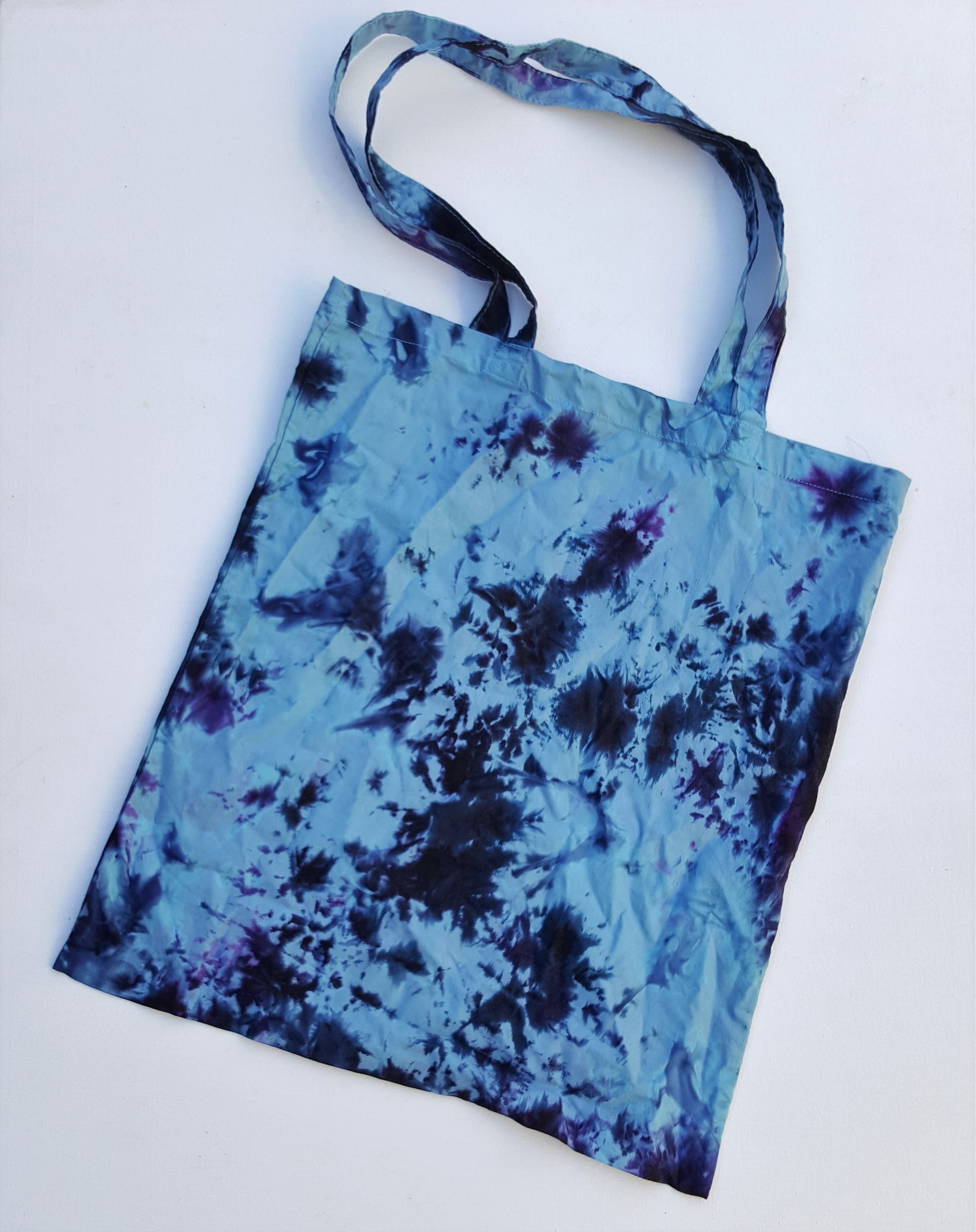 Blue Tie Dye Hippy Shopper Bag Cotton