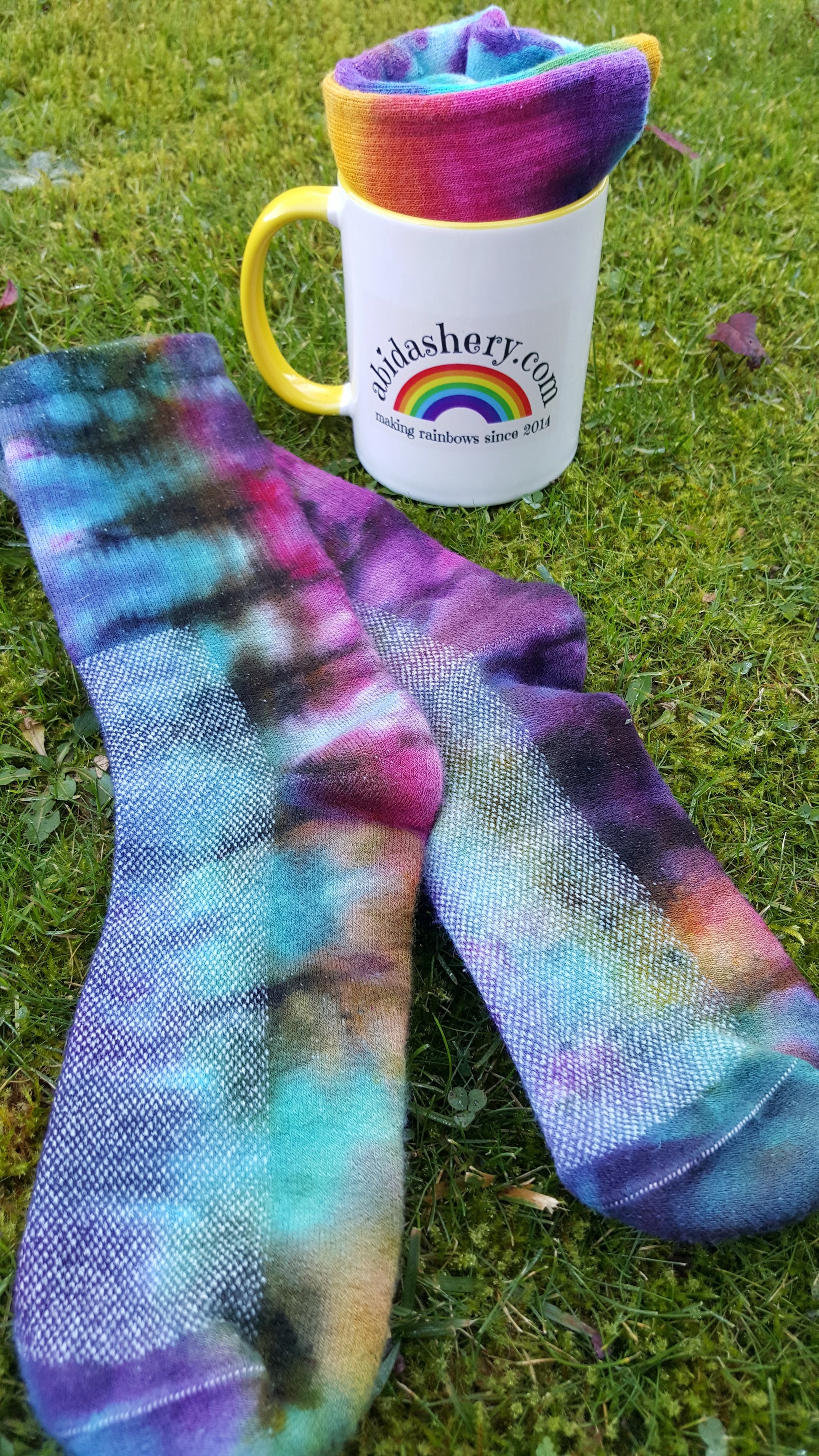 Bamboo Socks & Mug Gift Set Tie Dye Unisex – AbiDashery Tie Dye