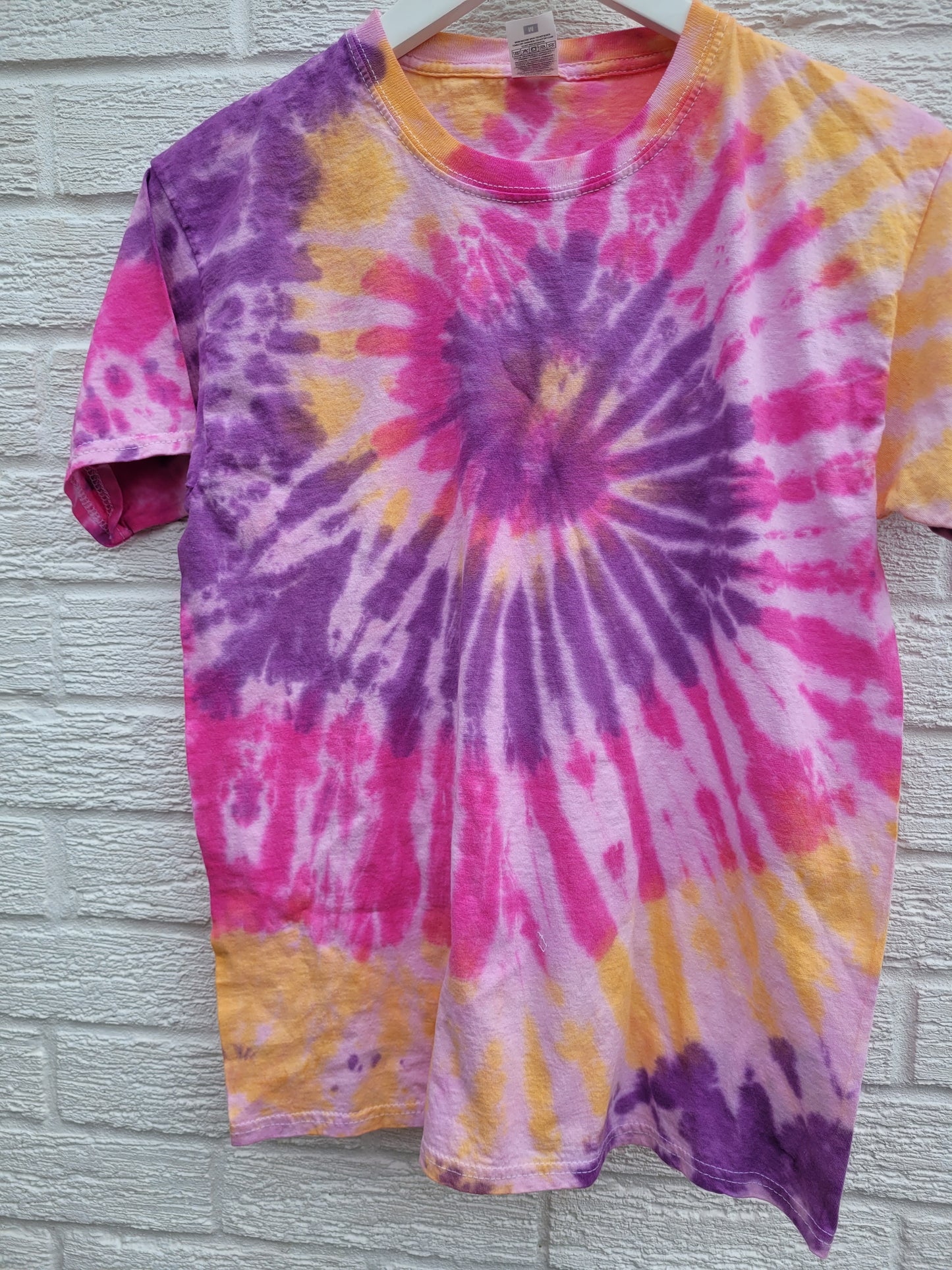 Pink, Purple, Yellow Tie Dye T-shirt Organic Cotton