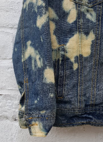 Upcycled denim jacket, women's, hand dyed, to fit UK size 12 or US size 8. This beautiful one of a kind jacket was upcycled from a denim jacket found in a thrift store, so it's not just one of it's kind! It's also sustainable, ethical & friendly to the environment too! Hand dyed in the UK by AbiDashery.   We only use recycled and compostable packaging!