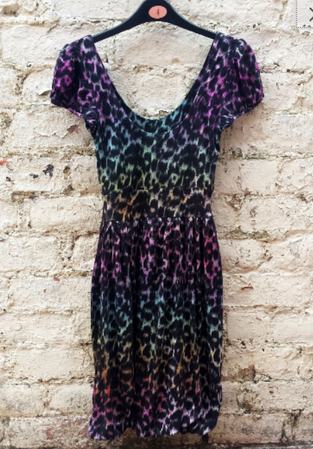 Rainbow Leopard Mini Dress