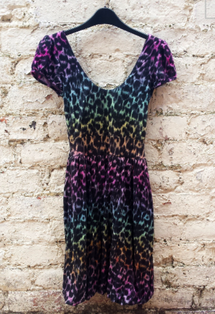 Rainbow Leopard Mini Dress