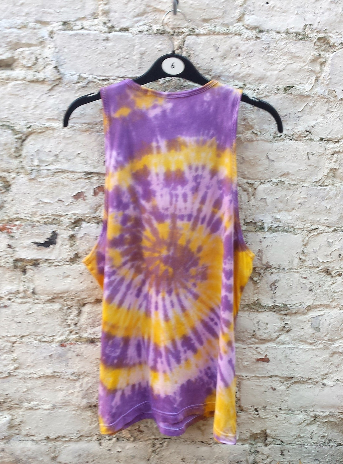 Unisex Tank Tie Dye Tank Top Yellow & Purple