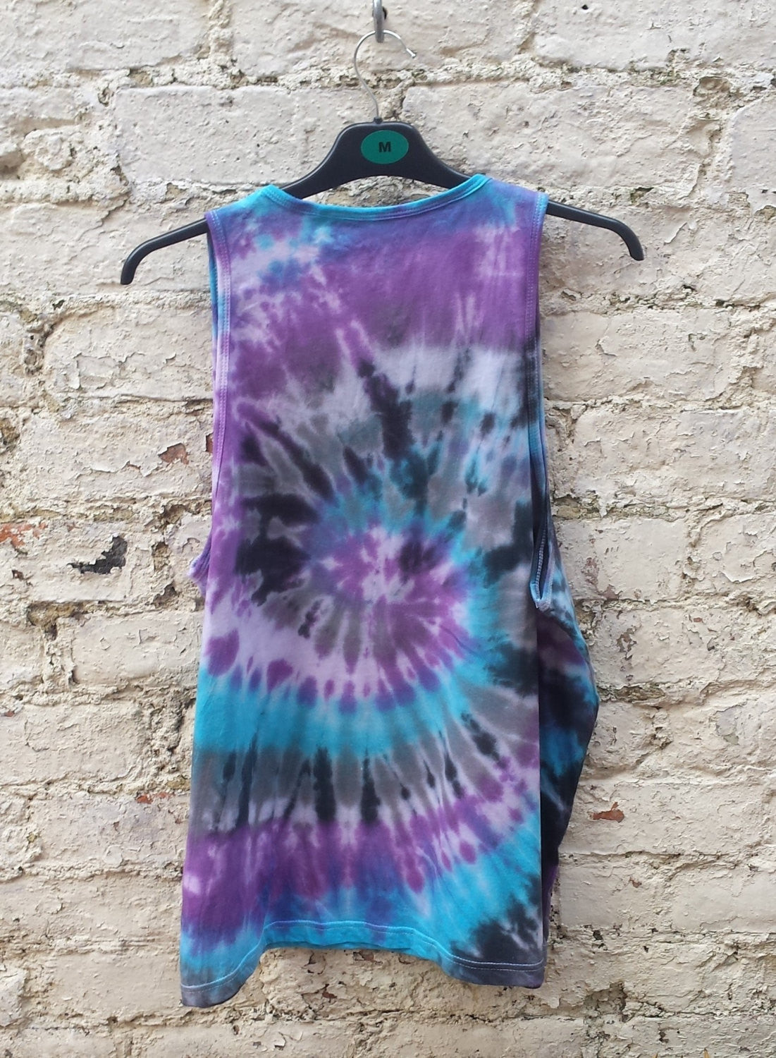 mens tie dye vest top back view