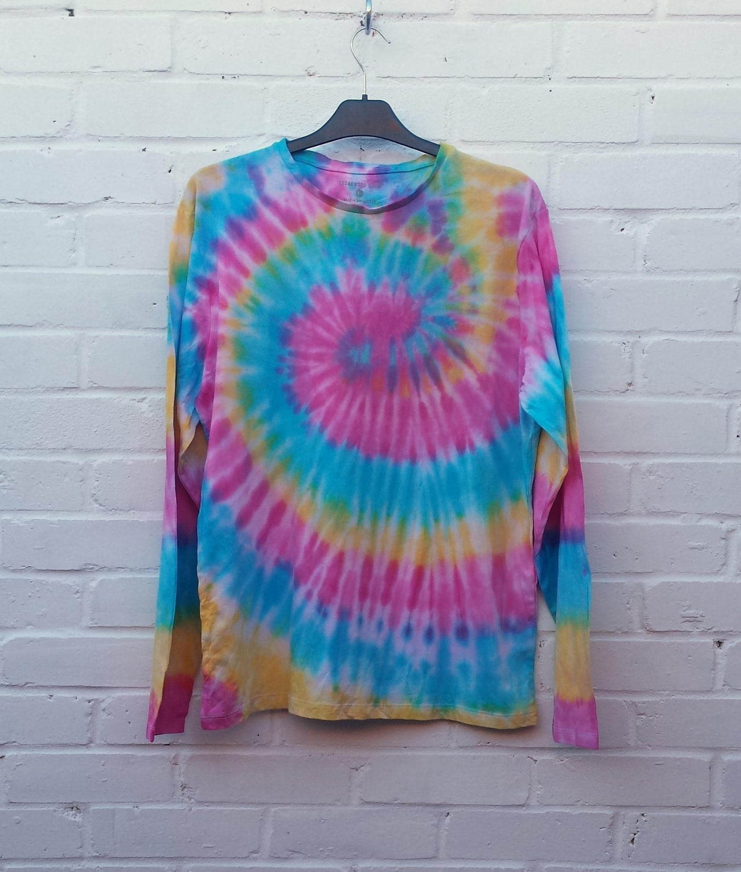 pastel rainbow tie dye long sleeve shirt